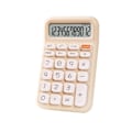 Miniatyrbillede 1 af 5: Bærbar mekanisk switch-lommeregner til grundlæggende numerisk beregning, robust beige Beige 14.8cmx9.3cmx2cm