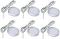 6 st Interiör LED Spot Light 12V 3W Infälld Tak Down Light för RV Husbil Van Husvagn Båt Varmvit