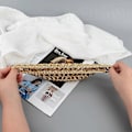 Miniatyrbild 5 av 5: 3 st Mesh Virkad Hårnät, Rayon Stickad Snood Hatt, Tjock Hårnät Snoods Skydd Ornament för Nattsömn
