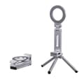 Magnetisk Telefon Tripod Stativ för iPhone, Magnetisk Ficktelefon Tripod i Aluminium Silver