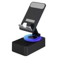 Sammenklappelig lyd-power telefonholder m/ Bluetooth-højttaler Black