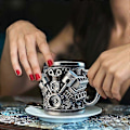 Miniatyrbild 3 av 5: V8 Motorer Rostfritt Stål Mugg, Personlig V Rostfritt Stål Kaffemugg V8
