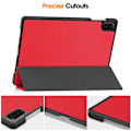 Miniatyrbillede 5 af 5: For Honor Pad X8a Etui Anti-Drop Læder Stativ Tablet Cover Red