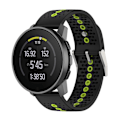Miniatyrbillede 4 af 5: Farverig hul silikonerem til Suunto 9 Peak Black Lime Green