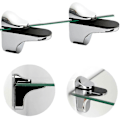 Miniatyrbilde 4 av 5: 4 stk. glasshylleholder, justerbar