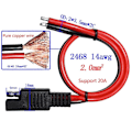Pikkukuva 4 / 5: SAE-jatkekaapeli Nopea irrotusliitin 14AWG - Latausjohdon johtosarja 1 meter