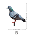 Miniatyrbillede 3 af 4: 3D Kunstige Duer Havestatue Duefigur Realistisk Fuglestatue Duepynt til Bryllupsfest Haveindretning YKLU093B