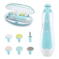 Miniatyrbilde 1 av 5: Elektrisk neglklipper for baby, sikker neglfil for babyer fra nyfødt til småbarn, tær og fingernegler, neglpleie for barn, polering og trimming