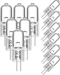 12-pack G4 Halogenlampa 10W 12V 2800K 2 Klara Kapsellampor för Köksfläktar Kök Vardagsrum Sovrum