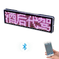 Miniatyrbild 3 av 5: Bluetooth LED-bricka, Uppladdningsbar Digital LED-namnskylt för Festkonferens med DIY Programmerbart Scrollande Meddelande. Pink