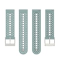 Miniatyrbillede 2 af 5: Farverig hul silikonerem til Suunto 9 Peak Rock Cyan White