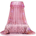 Miniatyrbillede 2 af 5: Rund Baldakin Prinsesse Stil Myggenet Seng Gardiner Net (Pink)