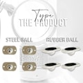 Pikkukuva 3 / 5: Pyörivät Pyörät Mini Kääntyvät Pyörät Stainless Steel 16pcs