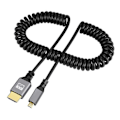 Miniatyrbild 4 av 5: HDMI-kompatibel 4K Spiral Kabel Förlängning Flexibel Spiral Kabel Hane till Hane HDMI to HDMI