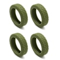 Pikkukuva 1 / 5: Matkalaukkujen pyöränsuojukset Silikoniset äänettömät suojukset useimpien 8 pyörivän pyörän matkalaukkuihin Military Green 4pcs