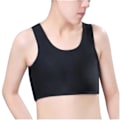Miniatyrbilde 1 av 5: Mote Kompresjons Brystbinder Dame Ermeløs Vest Solid Kort Tanktopp Black S