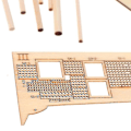 Miniatyrbillede 4 af 5: Ny 1:100 Halcon Træ Sejlbåd Model DIY Kit Skibsmontering Dekoration Gave
