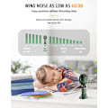 Miniatyrbild 6 av 6: Mini Handhållen Fläkt, Portabel USB Handfläkt, Uppladdningsbara Fläktar 5 Hastigheter Hopfällbar Handfläkt med Bas Green