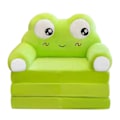 Miniatyrbillede 3 af 3: Plys Foldbar Børnesofa Ryglæn Lænestol 2 I 1 Kontorstol Støtte til Kropsholdning D