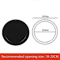 Miniatyrbilde 1 av 5: Rustfritt Stål Flapp Flush Innfelt Innebygd Balanse Sving Flapp Lokk Deksel Søppelbøtte Søppelkasse Kjøkken Benkeplate Søppelkasser & Avfallsbeholdere Round-Black 20CM