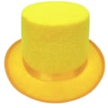 Miniatyrbild 1 av 4: Rollspels Magikerhatt Platt Topphatt för Vuxen Rund Hatt Scenshow Huvudbonad Maskerader Hög Hatt Manlig Gentleman Hatt Gul L Yellow L
