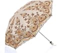 Dam Lace 2-delad UV Parasoll Snö/Regn/Sol Paraply Broderi Bröllopsparaply Yellow
