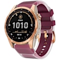 Pikkukuva 2 / 5: Yhteensopiva Garmin Fenix 7S QuickFit 20mm läpinäkyvän designin kellon ranneke säädettävä silikoninen WineRed