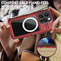 Miniatyrbillede 5 af 5: SHELLBOX M Series Vandtæt IP68-etui til iPhone 16 Pro Metal Dykning Telefon Cover Kompatibel med Ma Multicolor Red