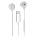 Miniatyrbillede 1 af 2: Trådløst headset til Huawei / Samsung TYPEC In-Ear med In-Line Kontrol og Mikrofon til Mobiltelefon White
