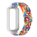 Miniatyrbillede 1 af 5: Til Xiaomi Smart Band 9 Active Redmi Band 3 Vævet Nylon Rem Snap-On Etui Urrem - Regnbue Multicolor Rainbow