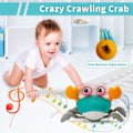 Miniatyrbild 2 av 5: Baby Crawling Crab Music Toy, Toddler Elektronisk Ljus Upp Crawling Toy Med Automatisk null none