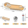 Miniatyrbilde 2 av 5: Mini bowling-spillsett for skrivebord, stressreduserende dings i tre