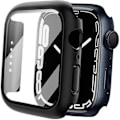 Miniatyrbild 1 av 8: 2-Pack Apple Watch 7/8/9 45mm Skal med Skärmskydd i Härdat Glas - Svart Transparent