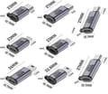 Pikkukuva 7 / 7: 5-pakka USB-adapterisarja – Type-C & Micro Lightningiin, Miniin & Type-C:hen – Yhteensopiva Android/iOS-laitteiden kanssa