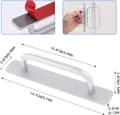 Miniatyrbild 1 av 5: (2-pack, 147 x 25 mm) Självhäftande möbelhandtag, silver_tfrf