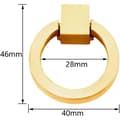 Miniatyrbillede 4 af 6: Møbelhåndtag - PZCC - Standardmodel - Guld - 40 x 46 mm - 6-pak