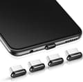 Miniatyrbild 1 av 5: 4 Pieces (Black) USB C Dust Plug Type-C Dust Cover Compatible