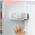 Miniatyrbild 1 av 5: Child Safety Door Lock Snap-On, No Tools or Adhesive Required for Interior Doors, Door Knobs, and Handles, White