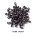 500 st Hårpärlor Mikrolänkar Ringar MÖRKBRUN Dark Brown