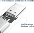 Miniatyrbilde 3 av 5: 4 stk. USB C-adapter, USB C til Micro USB-adapter Type C hann til