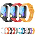 Miniatyrbild 4 av 5: Solid Color Silicone Strap for Huawei Watch Fit 2 Green Green