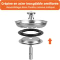 Miniatyrbilde 4 av 5: 2 stk. 78 mm Universal Kjøkkenavløpsfilter Rustfritt Stål Vask St