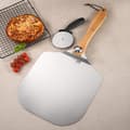 Miniatyrbillede 5 af 5: Pizzaspade med foldbart træhåndtag, pizzaspade - højkvalitets aluminium pizza P