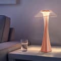 Dimmable USB Table Lamp Rechargeable Bedside Lamp - Pink LED Touch Night Light 3W Wireless PMMA Design Table Lamp Modern Night Lamp [Energy C (FMY)
