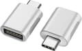 Miniatyrbillede 1 af 5: USB C til USB-adapter (2-pak), USB-C til USB 3.0-adapter, USB Type-C til USB-adapter (Sølv) sølv silver