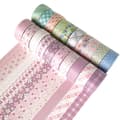 12 ruller Washi-tape dekorative gullblad blomster dekorative