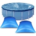 Firkantet 4x4ft vinterpoolpude, vinterpoolflåde, oppustelig vinterpude, vinterbold til overjordiske pools, pool