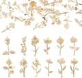 24 st gyllene blomsterberlocker, växtberlocker