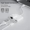 Pikkukuva 5 / 6: USB-C–Ethernet-sovitin, Gigabit Ethernet USB Type-C–RJ45 LAN-sovitin 60 W PD-laturilla, Air/Pro-malleille