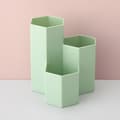 Green multifunctional hexagonal creative pot for storing makeup b